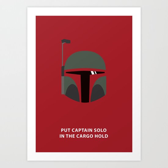 Star Wars Minimalism - Boba Fett Art Print