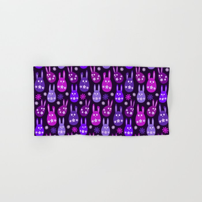 Easter Egg Bunny Pattern Purple Mauve Lilac Ultra Violet Pink Hand Easter Egg Bunny Pattern Purple Mauve Lilac Ultra Violet Pink Hand Bath Towel
