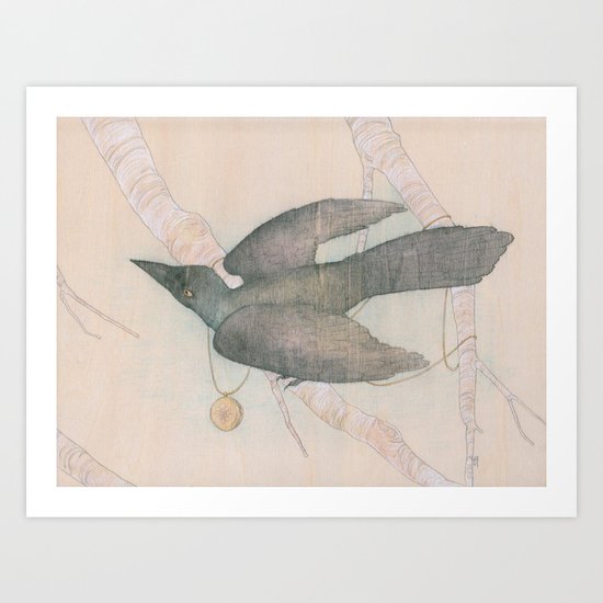 Grackle Art Print