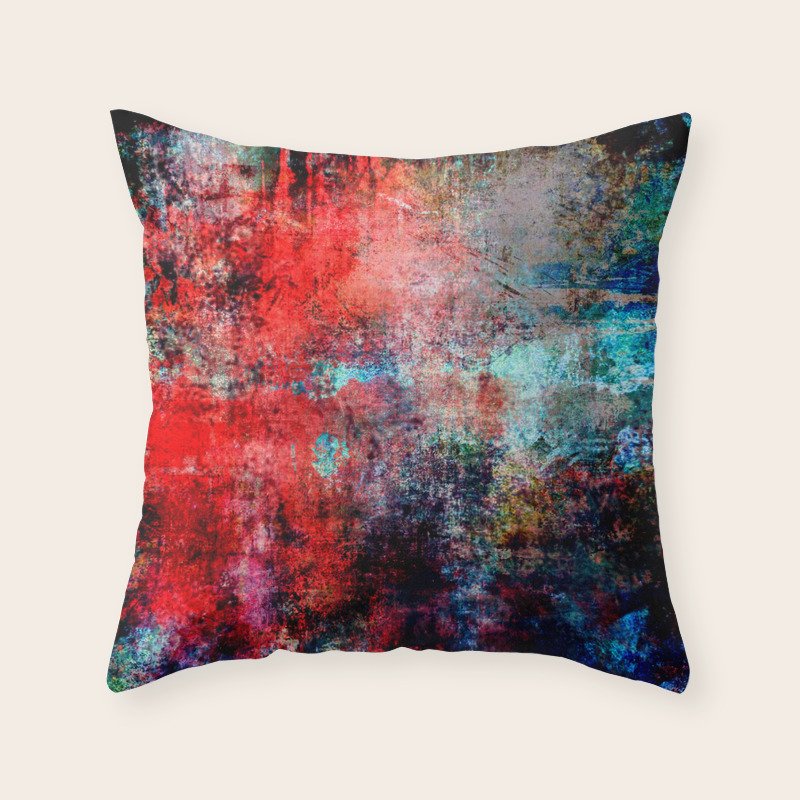 Modern Contemporary Red Abstract Intodarkness Design Throw Pillow