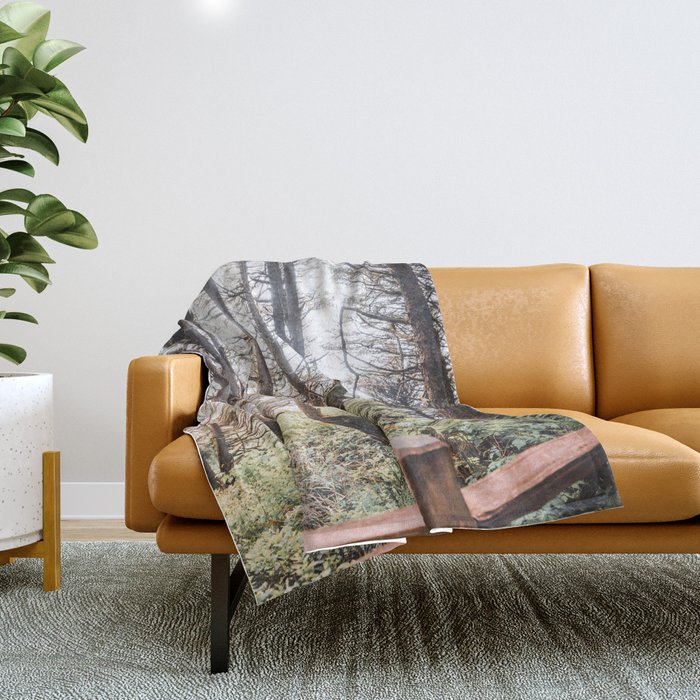 Forest and Fog | PNW | Travel Photography Throw Blanket