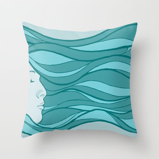 Deep Under Water Throw Pillow