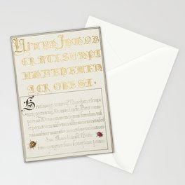 Vintage calligraphic art poster Stationery Card
