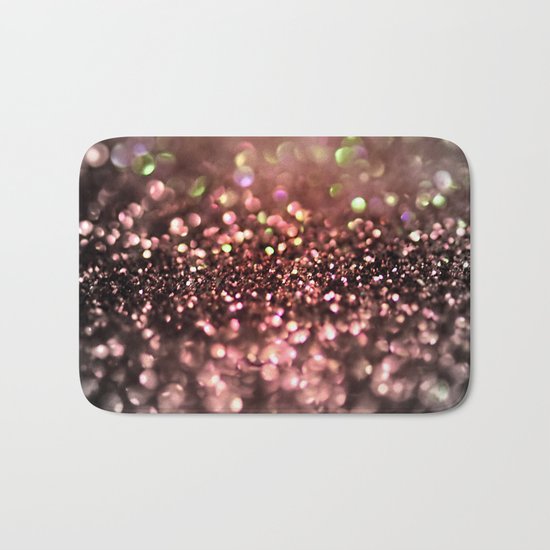 Copper grey and black shiny glitter print - Sparkle Luxury Backdrop Bath Mat