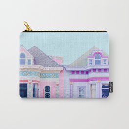 Pastel Victorian Houses - Travel Photography, San Francisco Carry-All Pouch | Houses, Architecture, Color, Purple, City, Paintedladies, Pink, Pastel, Bayarea, Nurserydecor 