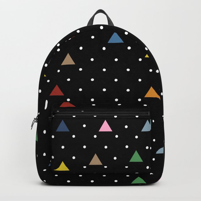 Pin Point Triangles Black Backpack