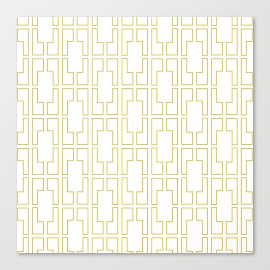Simply Mid-Century in Mod Yellow Canvas Print