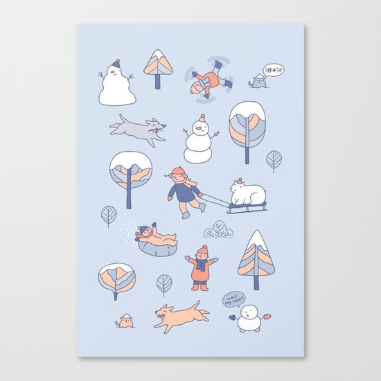 Snow day Canvas Print