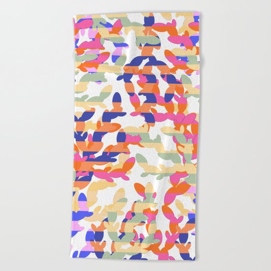 Cactus abstraction Beach Towel