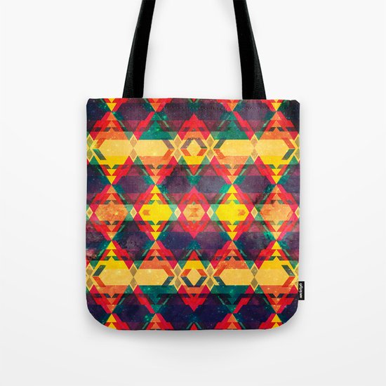 Green Abstract Diamond Tote Bag