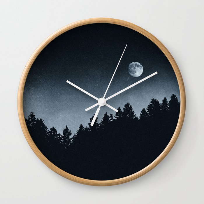 Under Moonlight Wall Clock