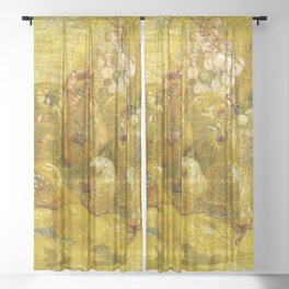 Vincent van Gogh "Quinces, lemons, pears and grapes" Sheer Curtain