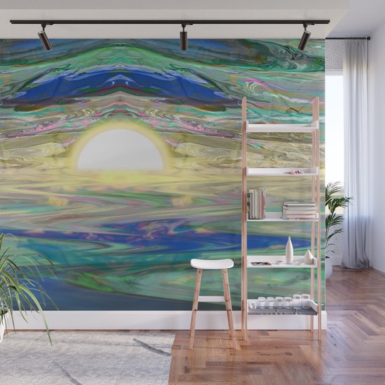 An Abstract Sunrise Of A Sunset At The Beach Wall Mural By