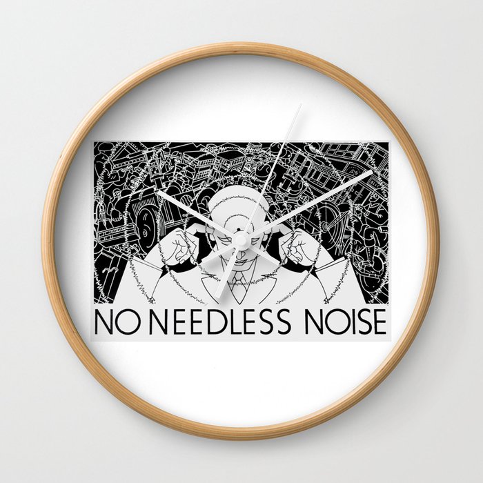 Anti Noise 'No Needless Noise'  Wall Clock