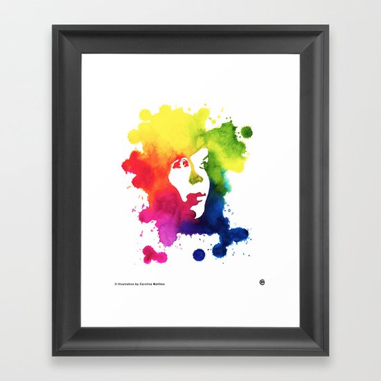 Ink Portrait Framed Art Print