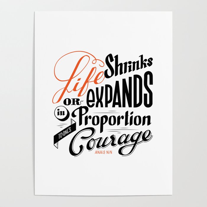Life shrinks or expands... Poster