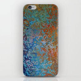 Vintage Rust, Copper and Blue iPhone Skin