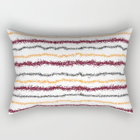 Brown Leafy Line Pattern Rectangular Pillow