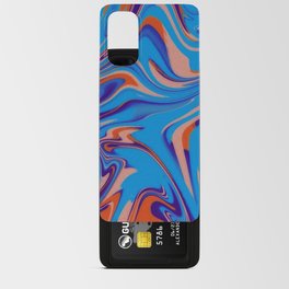Blue Wavy Grunge Android Card Case