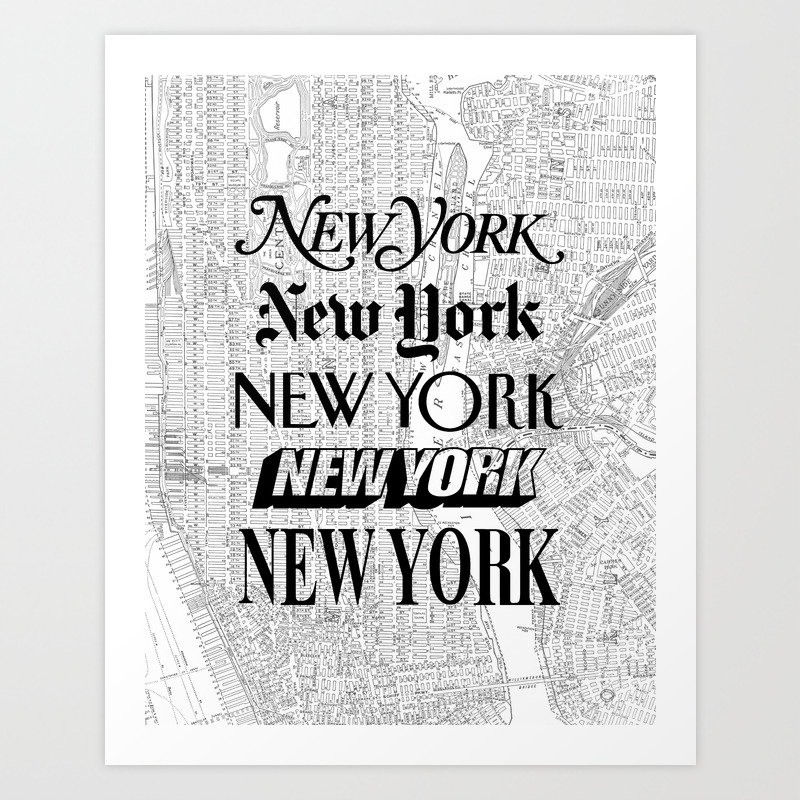 New York City Black And White New York Poster I Love Heart Nyc