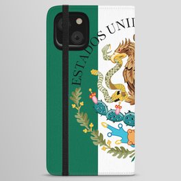 Mexico flag & Coat of Arms augmented scale iPhone Wallet Case