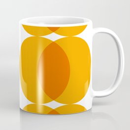 Retro getometric pattern 70s circles - yellow and orange Coffee Mug