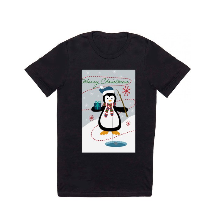 Merry Christmas Penguin  T Shirt