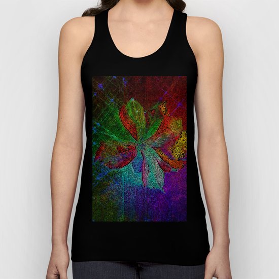 Abstract fall leaves in multicolor palette Unisex Tank Top