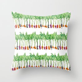 Funky Vegetables Throw Pillow