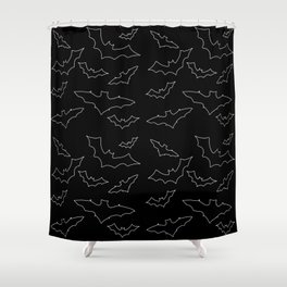 Bats Pattern Kids Spooky Print Shower Curtain