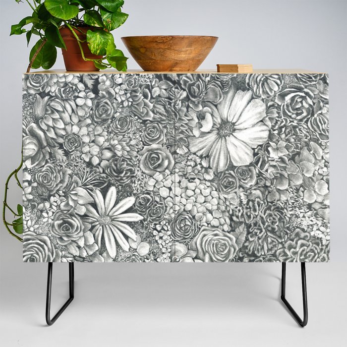 Boxed Flowers Credenza