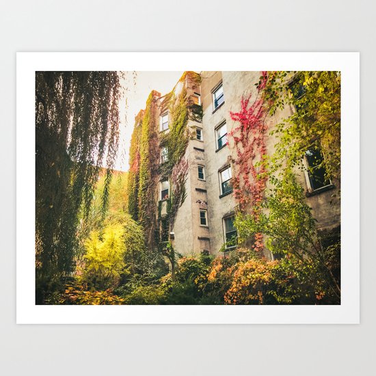 Autumn - New York City - East Village Garden Art Print