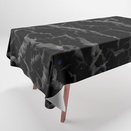Cracked Space Lava - Glitter Black Tablecloth