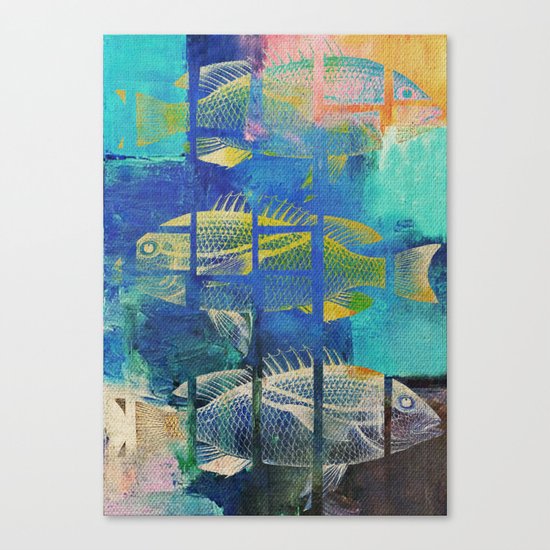 Fish Under Strong Radiation 4 Canvas Print
