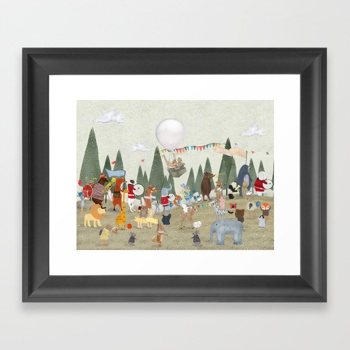 the great parade Framed Art Print