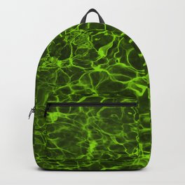 Neon Green Underwater Wavy Rippling Water Backpack | Wave, Limegreen, Curated, Smoke, Neon, Water, Acidiclime, Abstract, Graphicdesign, Greenswirls 