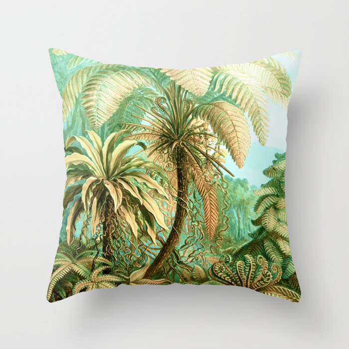 Vintage Tropical | Jungle Botanical Nature Banana Tree | Bohemian Plants Trees Forest Throw Pillow