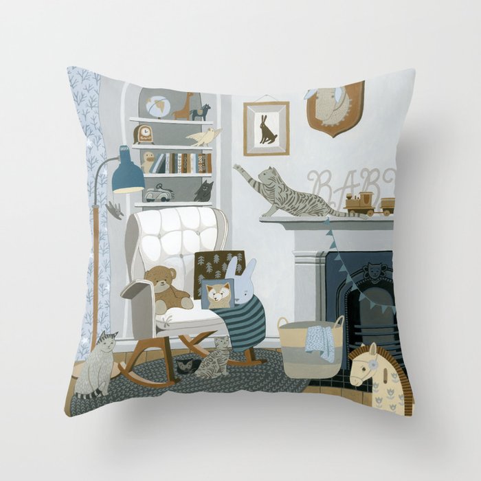 Baby Animal Nursery Throw Pillow By Yuliyart Society6