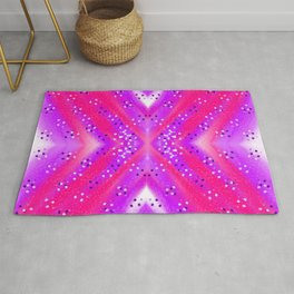 X Purple And Fuchsia Polka Dots Seamless Pattern Area & Throw Rug