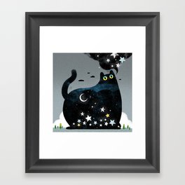 Night Cat Framed Art Print