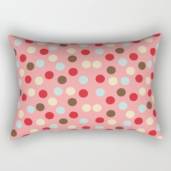 Christmas dots pink Rectangular Pillow