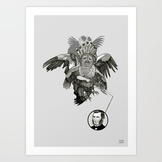 The Black-Tailed Werewolf Hunter Art Print