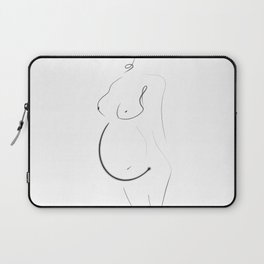 Pregnancy Line Art Nude Woman Body Line Pregnancy Woman Abstract Pregnancy Body Line  Laptop Sleeve