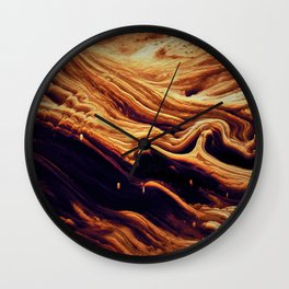 Abstract Voxel Landscape 14 Wall Clock