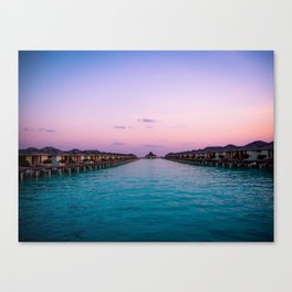 Sunset maldives Canvas Print