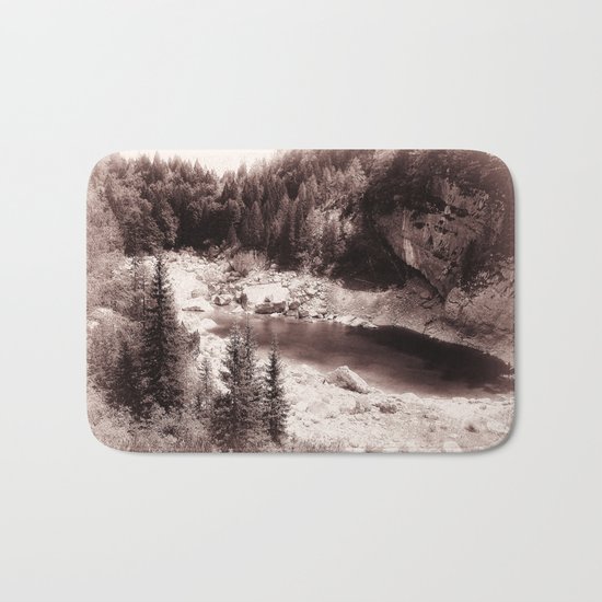 Mountain lake Bath Mat