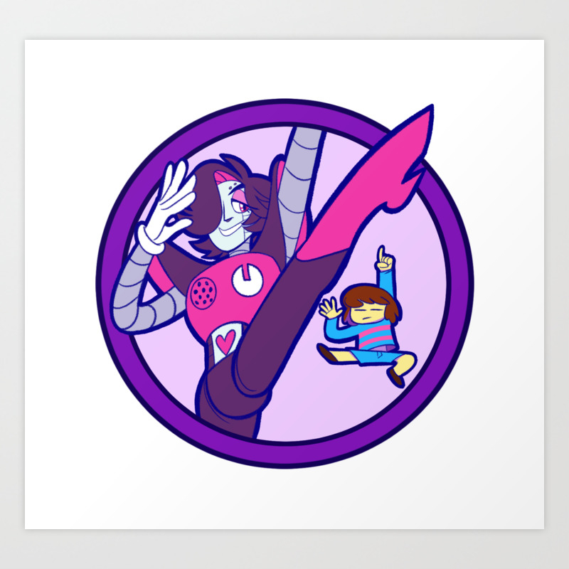 Human Robot Love Mettaton Frisk Art Print By Tomorobo Society6