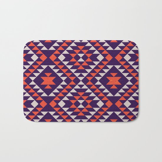Geometric tribal pattern Bath Mat