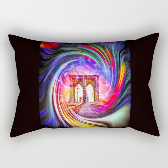 New York Brooklyn Bridge Rectangular Pillow