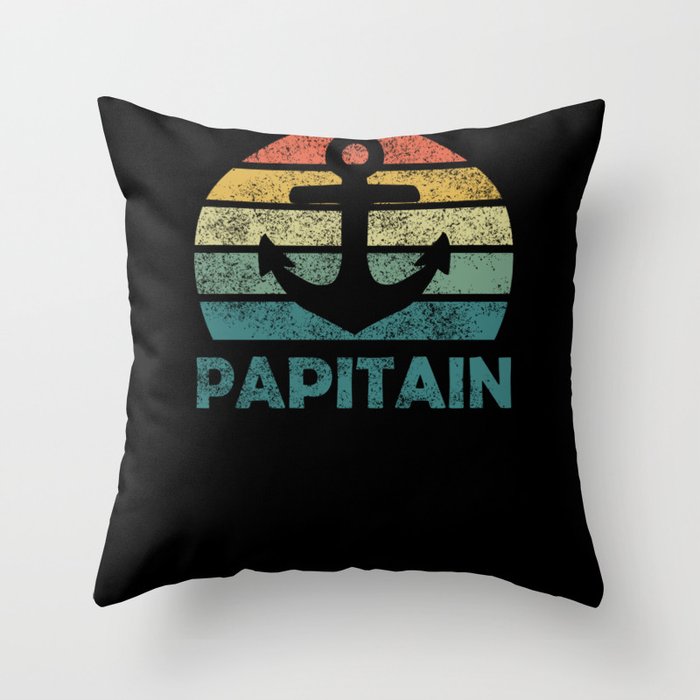 Papitain Fathers Day Best Dad Anchor Throw Pillow